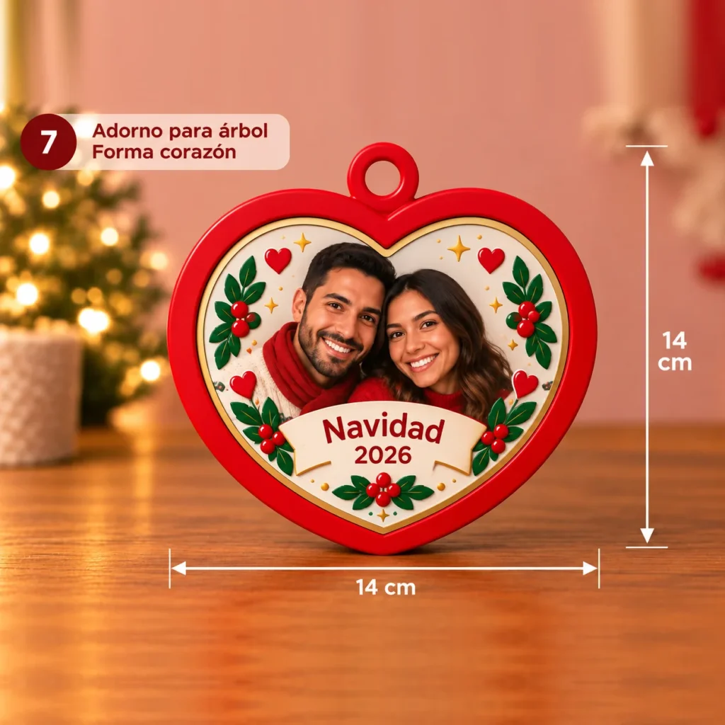 Esfera Navideña Personalizada – Corazón